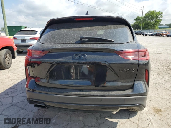 2023 Infiniti QX50 Sport with VIN 3PCAJ5FB0PF114339, listed as a Copart auction lot 57389284 with 11,462 mi miles and Salvage Title. Bid and sale history available at DreamBid. Image 6.