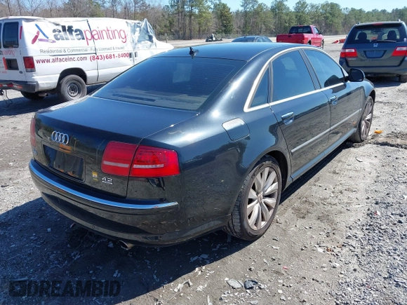 2008 Audi A8 with VIN WAULV94E98N011986, listed as a IAAI auction lot 41762596 with Not provided miles and . Bid and sale history available at DreamBid. Image 4.