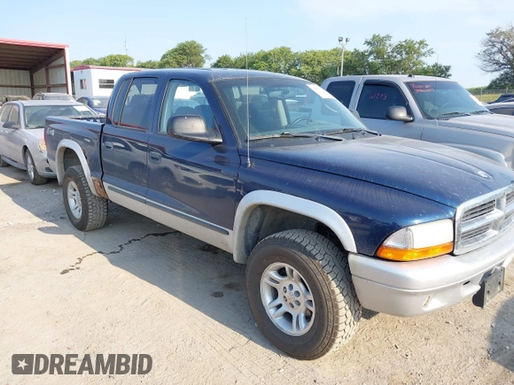 2004 Dodge Dakota SLT with VIN 1D7HG48N14S610012, listed as a IAAI auction lot 39853794 with 158,998 mi miles and . Bid and sale history available at carsss.com. Image 1.