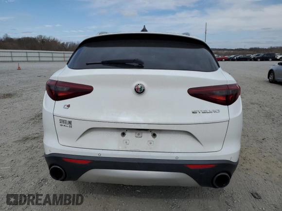 2018 Alfa Romeo Stelvio Ti with VIN ZASFAKBN8J7C03908, listed as a Copart auction lot 47468815 with 62,584 mi miles and Salvage Title. Bid and sale history available at carsss.com. Image 6.