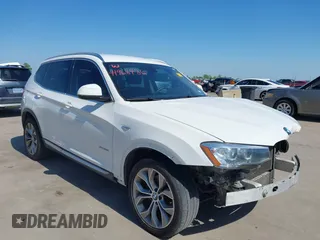 2017 BMW X3 sDrive28i with VIN 5UXWZ7C58H0U45810, listed as a IAAI auction lot 41968486 with 155,856 mi miles. Bid and sale history available at carsss.com. Image 1.