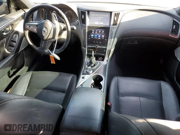 2019 Infiniti Q50 3.0t LUXE with VIN JN1EV7ARXKM555808, listed as a Copart auction lot 53488325 with 43,836 mi miles and Salvage Title. Bid and sale history available at carsss.com. Image 8.