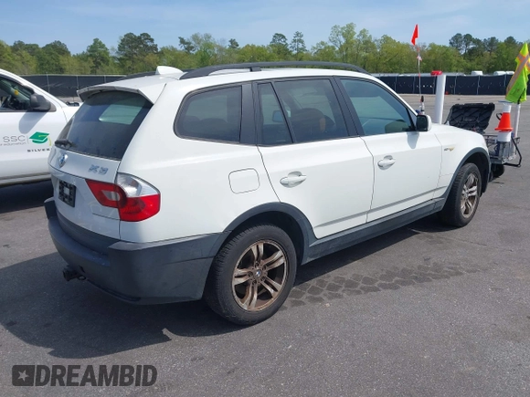 2004 BMW X3 3.0i with VIN WBXPA93444WC30311, listed as a IAAI auction lot 41917642 with 168,758 mi miles. Bid and sale history available at carsss.com. Image 4.