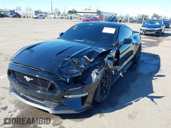 2022 Ford Mustang GT with VIN 1FA6P8CFXN5133689, listed as a IAAI auction lot 41872122 with 26,838 mi miles. Bid and sale history available at carsss.com. Image 6.