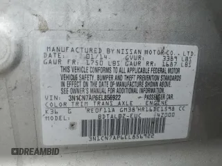 2014 Nissan Versa SV with VIN 3N1CN7AP6EL856922, listed as a Copart auction lot 52895285 with 78,135 mi miles and Salvage Title. Bid and sale history available at carsss.com. Image 12.