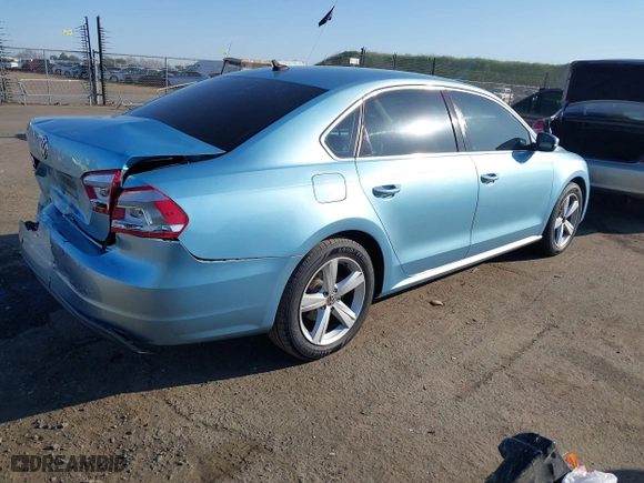 2013 Volkswagen Passat SE with VIN 1VWBP7A3XDC013233, listed as a IAAI auction lot 41771761 with 109,397 mi miles. Bid and sale history available at carsss.com. Image 4.
