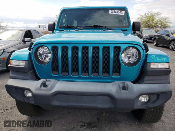 2019 Jeep Wrangler Unlimited Sport S with VIN 1C4HJXDG0KW602803, listed as a Copart auction lot 55640145 with 64,906 mi miles and Salvage title. Bid and sale history available at DreamBid. Image 5.