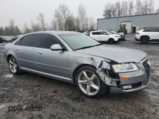 2008 Audi A8 L 4.2L with VIN WAUMV94E38N012703, listed as a Copart auction lot 86854604 with 132,363 mi miles and Salvage Title. Bid and sale history available at carsss.com. Image 4.