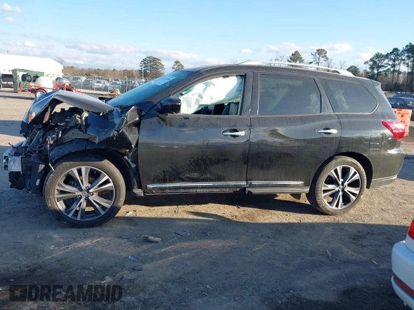 2020 Nissan Pathfinder Platinum with VIN 5N1DR2DM6LC627624, listed as a IAAI auction lot 41216996 with 114,720 mi miles. Bid and sale history available at carsss.com. Image 14.
