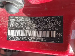 2013 Toyota Prius One z VIN JTDKN3DU8D0348756, wystawiony jako IAAI lot #42485675 z przebiegiem 199 373 mil mil oraz . Historia ofert i sprzedaży dostępna na DreamBid. Obrazek 9.