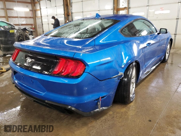 2021 Ford Mustang EcoBoost with VIN 1FA6P8TH5M5117612, listed as a Copart auction lot 45970355 with 42,379 mi miles and Salvage title. Bid and sale history available at DreamBid. Image 3.