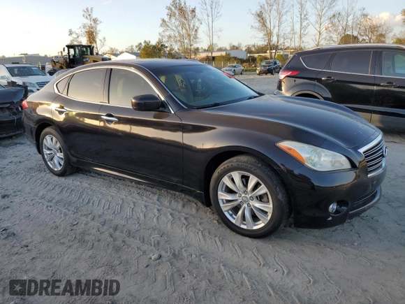 2011 Infiniti M37 with VIN JN1BY1ARXBM375154, listed as a Copart auction lot 77981324 with 124,931 mi miles and Salvage Title. Bid and sale history available at carsss.com. Image 4.