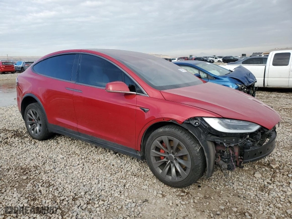 2019 Tesla Model X P100D with VIN 5YJXCBE44KF151456, listed as a Copart auction lot 89149355 with NaN miles and Salvage Title. Bid and sale history available at carsss.com. Image 4.