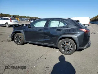 2021 Lexus UX with VIN JTHR9JBH7M2050957, listed as a Copart auction lot 42299095 with 0 mi miles and Salvage Title. Bid and sale history available at carsss.com. Image 2.