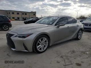 2023 Lexus IS with VIN JTHCA1D29P5125490, listed as a Copart auction lot 86061184 with 42,569 mi miles and Salvage Title. Bid and sale history available at carsss.com. Image 1.