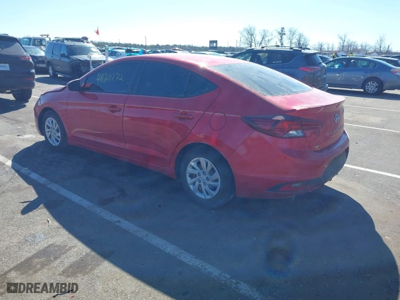 2020 Hyundai Elantra SE with VIN 5NPD74LF5LH619835, listed as a IAAI auction lot 41620772 with 39,744 mi miles. Bid and sale history available at carsss.com. Image 3.