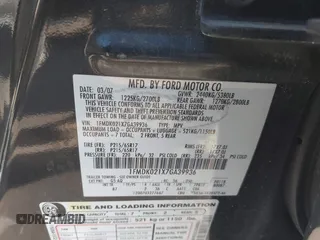 2007 Ford Freestyle SEL with VIN 1FMDK021X7GA39936, listed as a IAAI auction lot 41686286 with 263,088 mi miles. Bid and sale history available at carsss.com. Image 9.