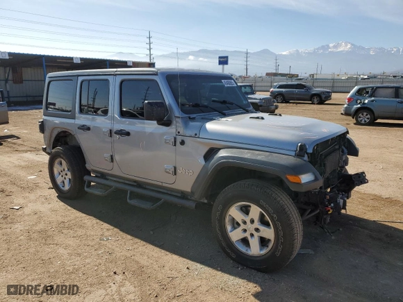 2019 Jeep Wrangler Unlimited Sport S with VIN 1C4HJXDN8KW588938, listed as a Copart auction lot 45480865 with 79,683 mi miles and Salvage Title. Bid and sale history available at carsss.com. Image 4.