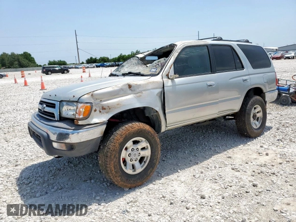 1999 Toyota 4Runner SR5 with VIN JT3GN86R4X0119012, listed as a Copart auction lot 57800565 with 237,774 mi miles and Salvage title. Bid and sale history available at DreamBid. Image 1.