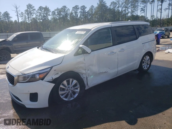 2017 Kia Sedona LX with VIN KNDMB5C18H6331057, listed as a Copart auction lot 46455575 with 93,106 mi miles and Salvage Title. Bid and sale history available at carsss.com. Image 1.