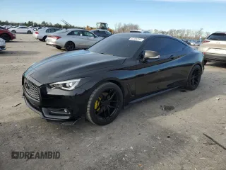 2018 Infiniti Q60 3.0t LUXE with VIN JN1EV7ELXJM391156, listed as a Copart auction lot 82356284 with 38,041 mi miles and Salvage Title. Bid and sale history available at carsss.com. Image 1.
