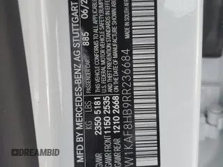 2024 Mercedes-Benz C 43 AMG z VIN W1KAF8HB9RR236684, wystawiony jako Copart lot #45281485 z przebiegiem 467 mil mil oraz Szkoda całkowita • Salvage title. Historia ofert i sprzedaży dostępna na DreamBid. Obrazek 12.