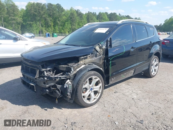 2017 Ford Escape Titanium with VIN 1FMCU0J91HUA75417, listed as a IAAI auction lot 42044170 with 116,431 mi miles. Bid and sale history available at carsss.com. Image 2.
