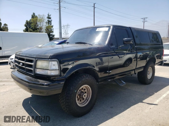 1991 Ford F-150 with VIN 1FTEF14N8MLA61875, listed as a Copart auction lot 58577514 with 114,489 mi miles and Salvage Title. Bid and sale history available at carsss.com. Image 1.