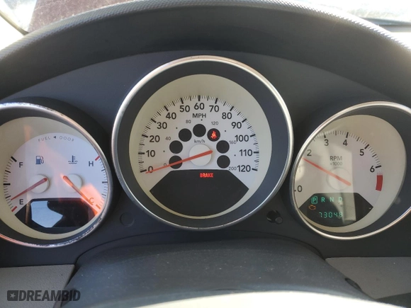 2007 Dodge Caliber R/T with VIN 1B3HE78K47D153293, listed as a Copart auction lot 46435475 with 73,048 mi miles and Salvage Title. Bid and sale history available at carsss.com. Image 9.
