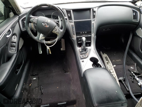 2017 Infiniti Q50 Red Sport 400 with VIN JN1FV7AP7HM850246, listed as a Copart auction lot 58536135 with Not provided miles and Salvage title. Bid and sale history available at DreamBid. Image 8.