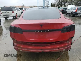 2016 Tesla Model S 90D with VIN 5YJSA1E24GF153482, listed as a Copart auction lot 52727105 with 91,396 mi miles and Salvage Title. Bid and sale history available at DreamBid. Image 6.