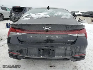 2023 Hyundai Elantra Limited with VIN KMHLP4AG8PU377332, listed as a Copart auction lot 45394235 with 44,383 mi miles and Salvage Title. Bid and sale history available at carsss.com. Image 6.