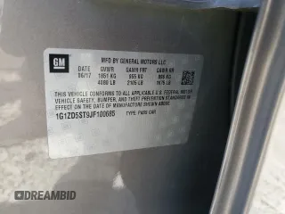 2018 Chevrolet Malibu LT with VIN 1G1ZD5ST9JF100685, listed as a Copart auction lot 53100555 with 119,210 mi miles and Salvage Title. Bid and sale history available at DreamBid. Image 12.