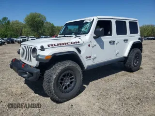 2022 Jeep Wrangler Unlimited Rubicon with VIN 1C4JJXFG0NW127415, listed as a Copart auction lot 52253935 with 36,988 mi miles and Salvage title. Bid and sale history available at DreamBid. Image 1.