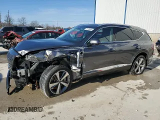 2023 Genesis GV80 with VIN KMUHCESC3PU107607, listed as a Copart auction lot 85735624 with 68,373 mi miles and Salvage Title. Bid and sale history available at carsss.com. Image 1.