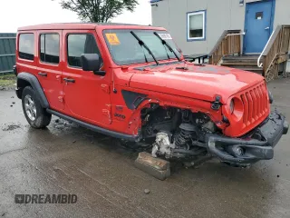 2021 Jeep Wrangler Unlimited Freedom with VIN 1C4HJXDN0MW605573, listed as a Copart auction lot 59896165 with 55,751 mi miles and Salvage title. Bid and sale history available at DreamBid. Image 4.