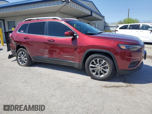 2019 Jeep Cherokee Latitude Plus with VIN 1C4PJLLB9KD373205, listed as a Copart auction lot 52034245 with 49,912 mi miles and Salvage title. Bid and sale history available at DreamBid. Image 4.