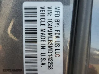 2021 Jeep Cherokee Altitude with VIN 1C4PJMLB3MD142258, listed as a Copart auction lot 84544974 with 0 mi miles and Salvage Title. Bid and sale history available at carsss.com. Image 14.