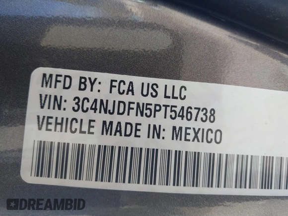2023 Jeep Compass Latitude Lux с VIN 3C4NJDFN5PT546738, выставлен на аукционе IAAI как лот 41740196 с пробегом 33 377 миль миль и . История ставок и продаж доступна на DreamBid. Изображение 9.