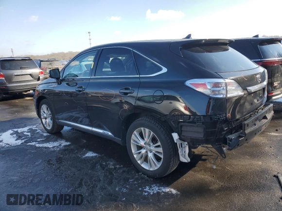 2012 Lexus RX 450h with VIN JTJZB1BA1C2407621, listed as a Copart auction lot 88302315 with 141,315 mi miles and Salvage title. Bid and sale history available at DreamBid. Image 2.