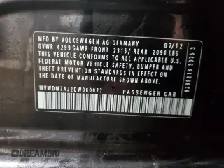 2013 Volkswagen Golf TDI z VIN WVWDM7AJ2DW060077, wystawiony jako Copart lot #88117585 z przebiegiem 150 098 mil mil oraz Szkoda całkowita • Salvage title. Historia ofert i sprzedaży dostępna na DreamBid. Obrazek 13.