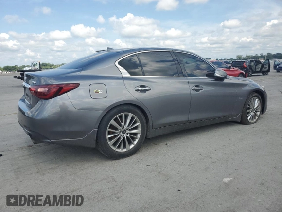 2018 Infiniti Q50 Luxe with VIN JN1EV7AR2JM610413, listed as a Copart auction lot 65222265 with 111,670 mi miles and Clean title. Bid and sale history available at DreamBid. Image 3.