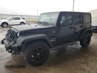 2014 Jeep Wrangler Unlimited Sport with VIN 1C4BJWDG2EL319714, listed as a Copart auction lot 47924575 with 129,294 mi miles and Salvage Title. Bid and sale history available at DreamBid. Image 1.