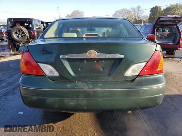 2001 Toyota Avalon XL z VIN 4T1BF28B81U162506, wystawiony jako Copart lot #52031805 z przebiegiem 212 437 mil mil oraz Szkody całkowita. Historia ofert i sprzedaży dostępna na DreamBid. Obrazek 6.