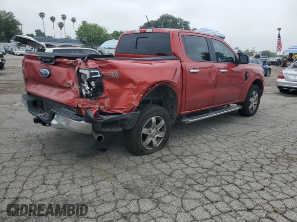 2024 Ford Ranger XLT with VIN 1FTER4HH5RLE09913, listed as a Copart auction lot 54896735 with 22,918 mi miles and Salvage title. Bid and sale history available at DreamBid. Image 3.