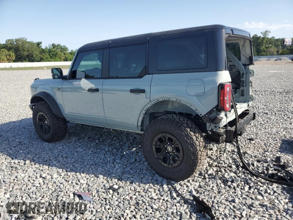 2024 Ford Bronco Wildtrak with VIN 1FMEE2BPXRLB16732, listed as a Copart auction lot 56394005 with 8,428 mi miles and Salvage title. Bid and sale history available at DreamBid. Image 2.