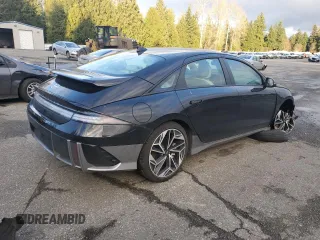 2023 Hyundai IONIQ 6 SEL with VIN KMHM34AC9PA022698, listed as a Copart auction lot 89166355 with 18,487 mi miles and Salvage Title. Bid and sale history available at carsss.com. Image 3.
