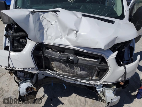 2024 Ford Transit Cargo with VIN 1FTBR1Y89RKA87655, listed as a Copart auction lot 57893955 with 11,044 mi miles and Salvage title. Bid and sale history available at DreamBid. Image 12.