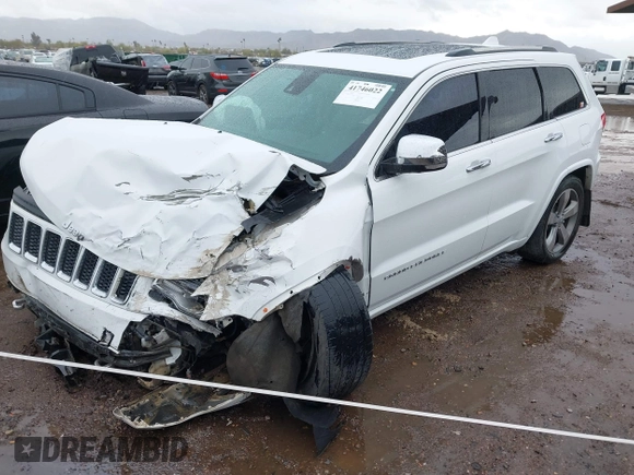 2014 Jeep Grand Cherokee Overland with VIN 1C4RJFCG9EC162098, listed as a IAAI auction lot 41746022 with 120,588 mi miles and . Bid and sale history available at DreamBid. Image 16.