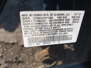 2014 Acura MDX Tech Pkg with VIN 5FRYD3H47EB014095, listed as a IAAI auction lot 41723865 with 99,790 mi miles. Bid and sale history available at carsss.com. Image 9.